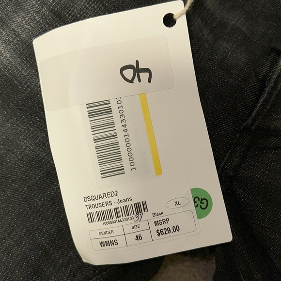 DSQUARED2 Black Jeans NWT size 46 - Picture 5 of 12